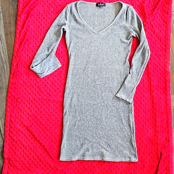 Lulus Dresses & Skirts - Lulu's Grey Sweater Dress Medium